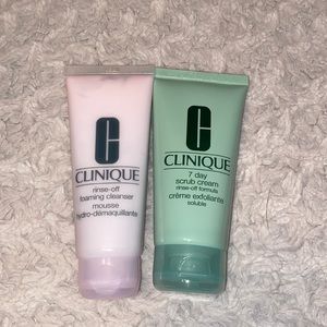 NWT Clinique Set Rinse Off Cleanser & 7 Day Scrub